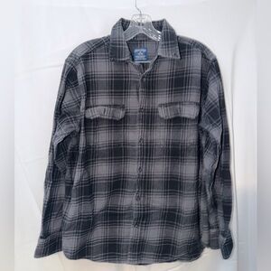 Faded Glory Charcoal Plaid Shirt